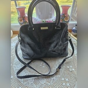 Kate Spade Bixby Place Carli Black Patent Leather Dome Satchel EUC Orig $359 Use